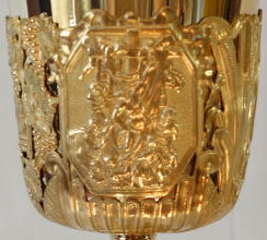 Antique solid silver gilt French Baroque Chalice